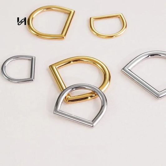 Hility Baghardware Stainless Steel Flat Wire D Rings – Custom Hardware for Bags & Leather Goods