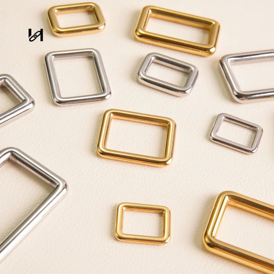 Hility Baghardware Stainless Steel Square Rings – Custom Hardware for Bags & Leather Goods