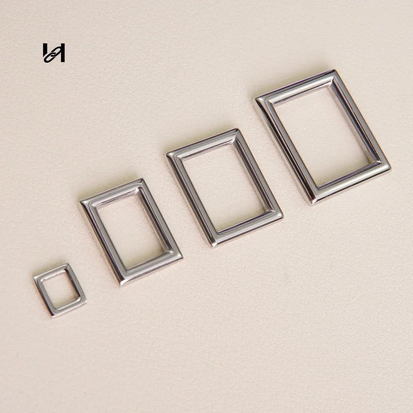 Hility Baghardware anelli quadrati premium in acciaio inox per articoli in pelle