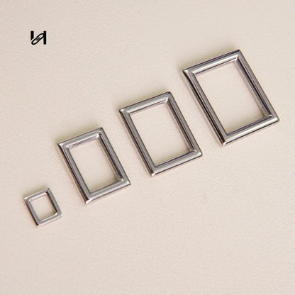 Hility Baghardware anelli quadrati premium in acciaio inox per articoli in pelle